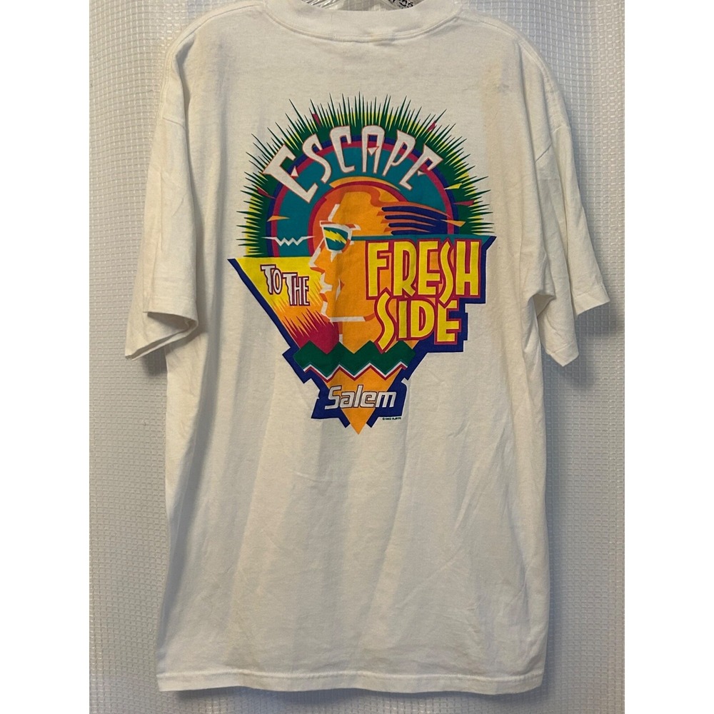VTG 90s Salem Cigarettes Escape the Fresh Side T Shirt Size XL Single Stitch - Picture 1 of 7